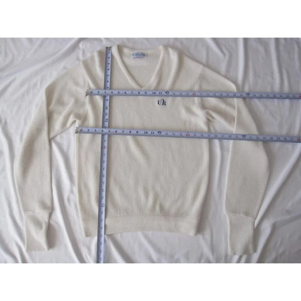 Vtg Kimberton UR Sweater Men V Neck Cottagecore Preppy Minimalist Sz L(MT921)USA